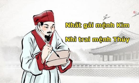 gái mệnh kim, trai mệnh thủy, phong thủy