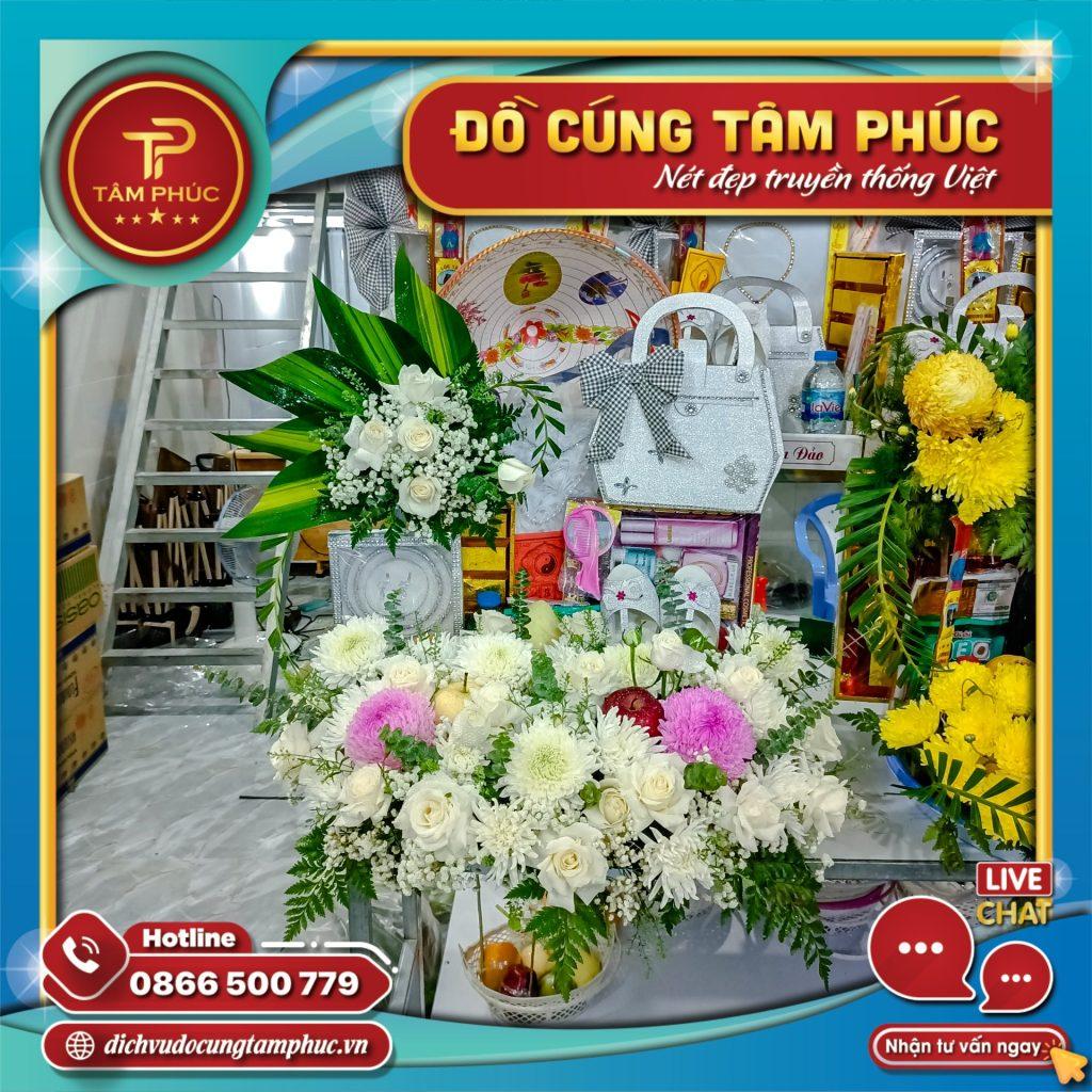 Mâm cúng đi lễ cô Sáu Côn Đảo