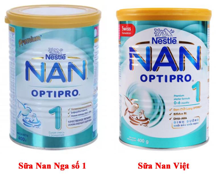 Sữa Nan 1 có mấy loại?