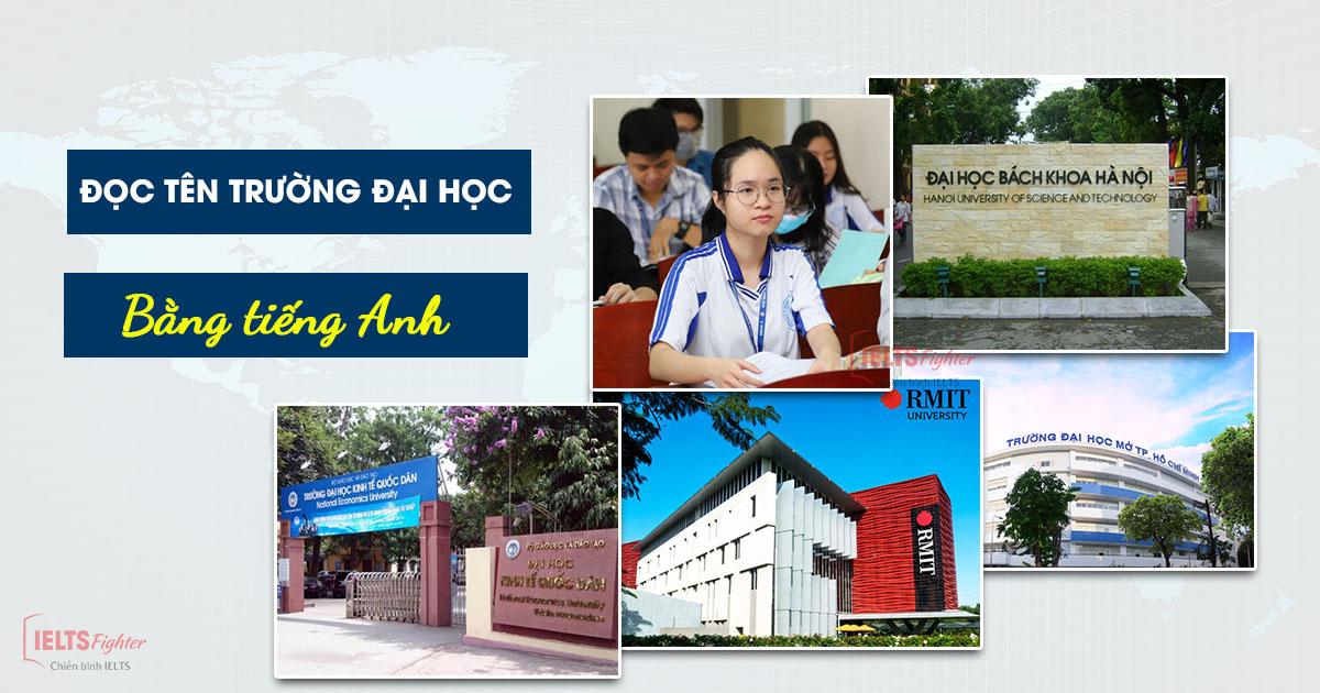 tên các trường đại học bằng tiếng anh