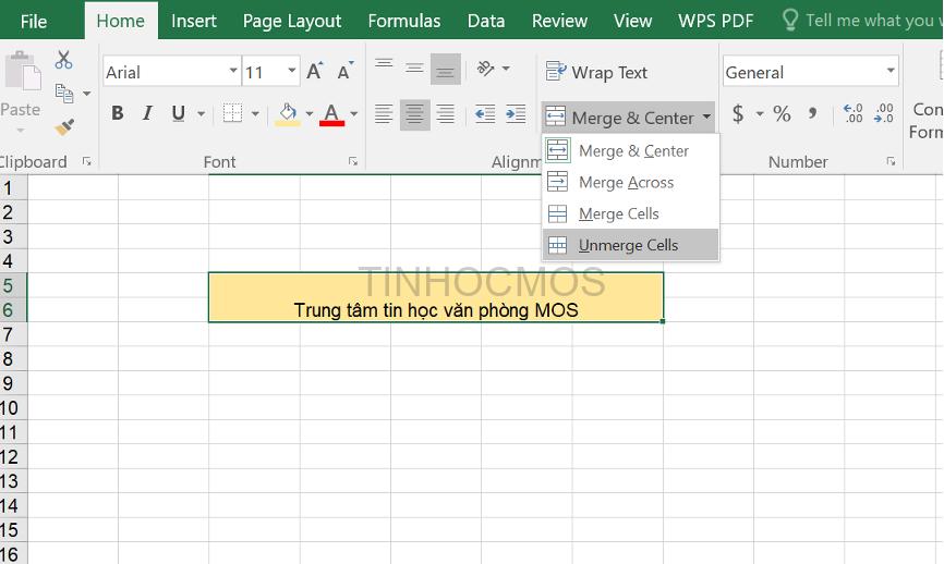 tách 1 ô thành nhiều ô trong Excel