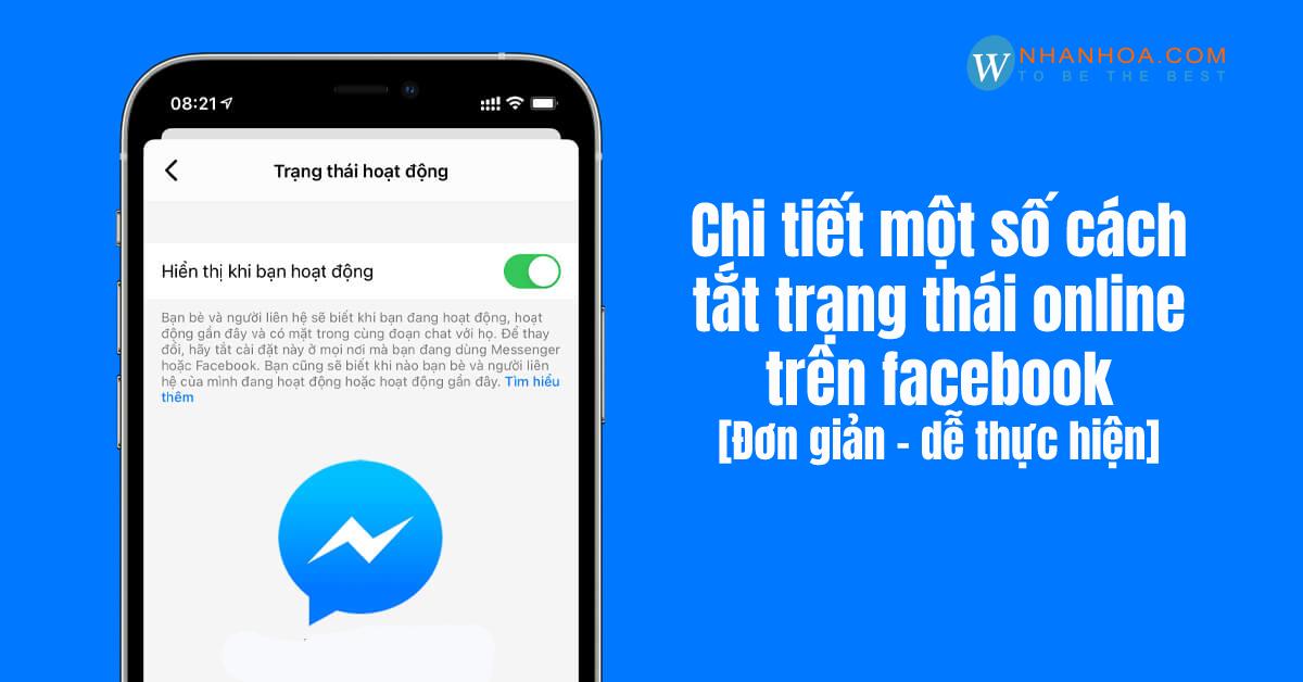 Cách tắt trạng thái online trên facebook